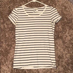 White and black striped shirt